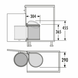 Hailo Mülleimer Küche, Einbau 40cm Schrank,...