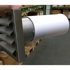 Telescopic wall conduct Ø 125mm, stainless steel...