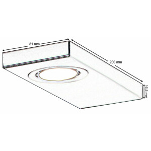 LED under-cabinet light kitchen 3x3 W, stainless steel...