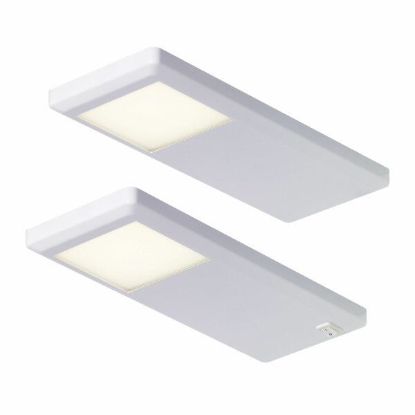 Pinto, neutralweiß 2x3 Küchenleuchte Küchen LED Unterbauleuchte W,