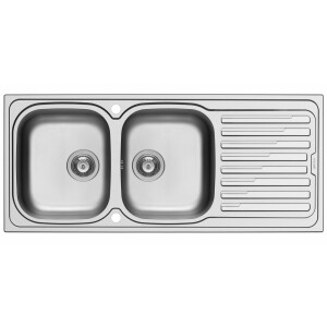 Built-in sink Amaltia, kitchen sink 116x50cm, double...