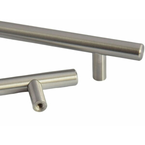 Furniture handle, handle bar, solid brushed stainless...