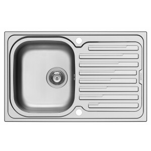 Amaltia built-in sink, kitchen sink 79x50cm, sink with...