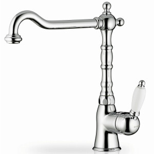 Baroque kitchen tap, single lever mixer, country style,...
