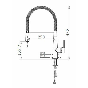 High-pressure kitchen tap, single-lever mixer Librata,...