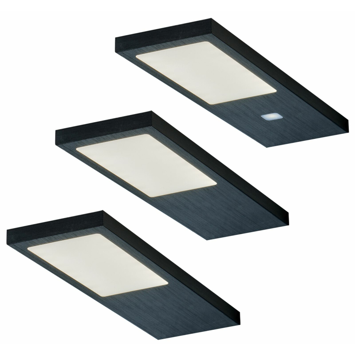 LED Küchen Unterbauleuchte 3x4 Noir, Gamma Küchenleuchte warmweiß W