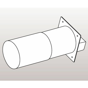 Flachkanal 150x80mm, Teleskoprohr Ø 125mm für Design...