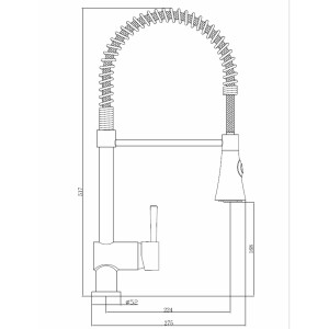 Cresento Basic kitchen mixer tap with dish spray, sink...