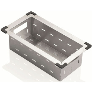 19.3 x 35 cm, stainless steel drainer, drip tray