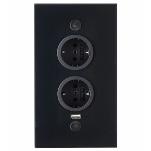 Riva kitchen socket outlet with USB, 2-way corner socket...