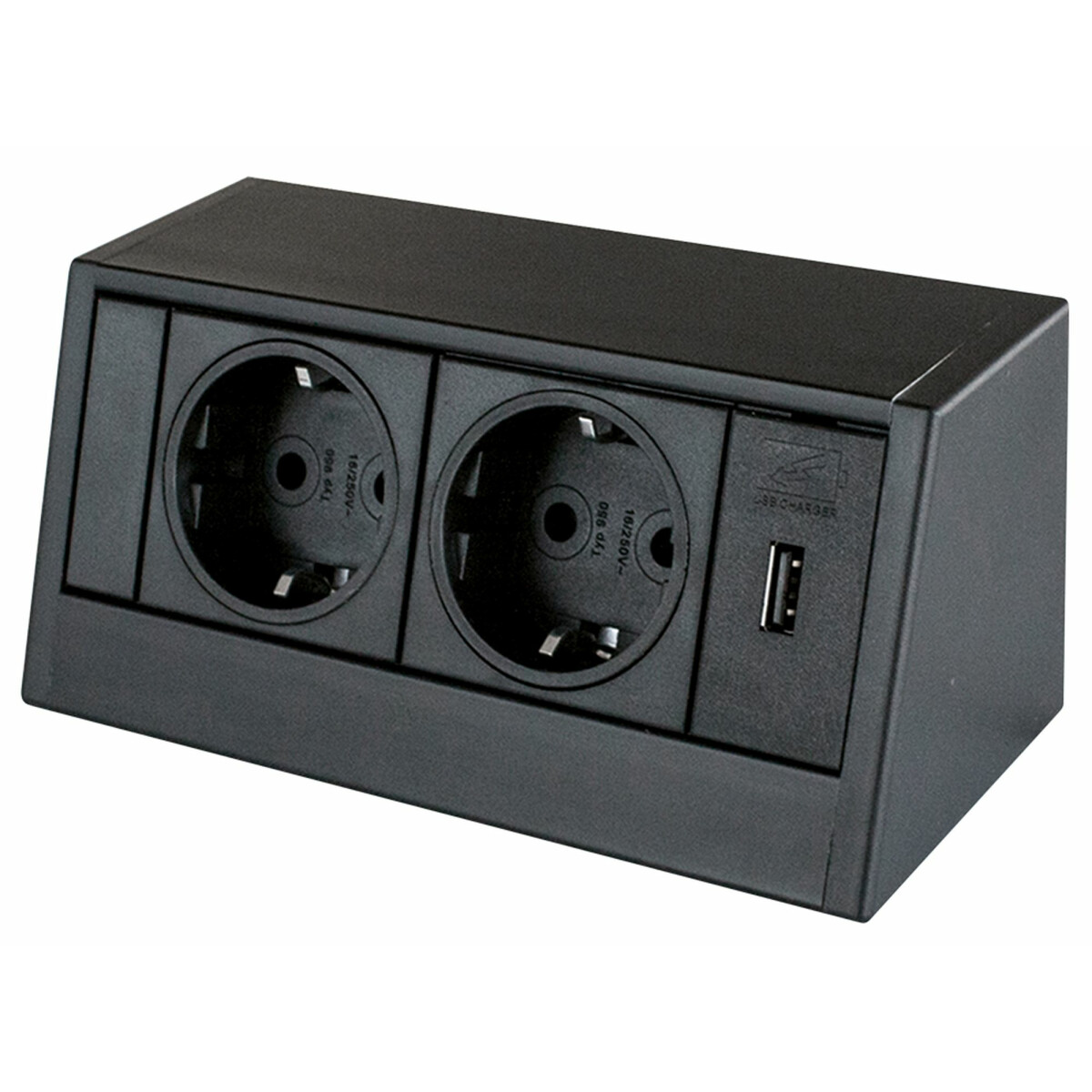 Küchensteckdose mit USB, 2-fach Kombisteckdose Evoline R-Dock