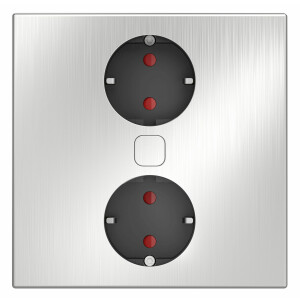 Built-in socket outlet Duplex-Q, 2-way kitchen socket...