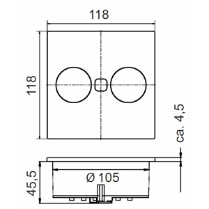 Built-in socket outlet Duplex-Q, 2-way kitchen socket...