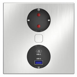 Einbausteckdose Duplex-Q, Küchensteckdose mit USB Typ A...