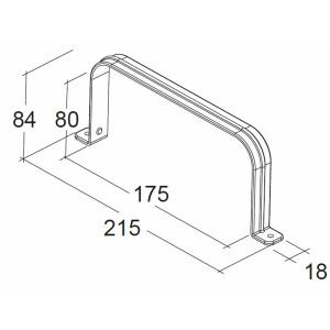 Flat duct 175x80mm, 1 bracket for ventilation duct,...
