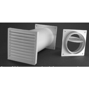Wall box extractor Ø 100 mm, external grille...