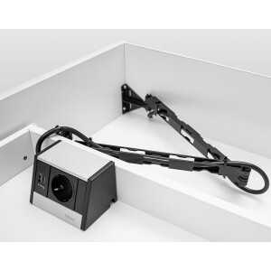 Einbausteckdose R-Dock mit Kabel, Steckdose Schublade USB...