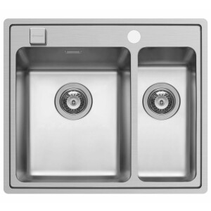 Kitchen sink 60.5x52cm, built-in sink Pella, stainless...