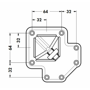 Table leg logo 71 cm, height-adjustable (+3 cm),...