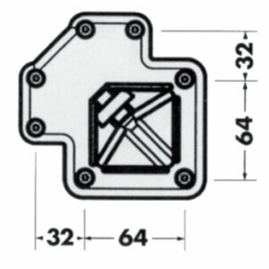 Tischbein Quadra 87cm, höhenverstellbar (+1cm),...