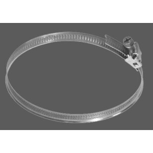 Galvanized metal hose clamp, adjustable width Ø 60...