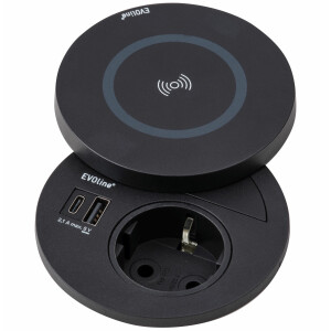 Square Qi built-in socket outlet with USB C, kitchen...