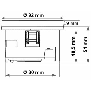 Square Qi built-in socket outlet with USB C, kitchen...