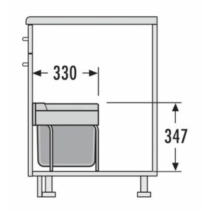 Hailo waste garbage can kitchen, built-in from 60cm...