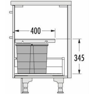 Hailo waste garbage can kitchen, built-in from 40cm...