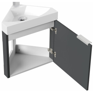 Washbasin 53cm, guest bathroom WC, washbasin corner...