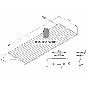 LED light shelf, glass floor light Vela Emotion, wall...